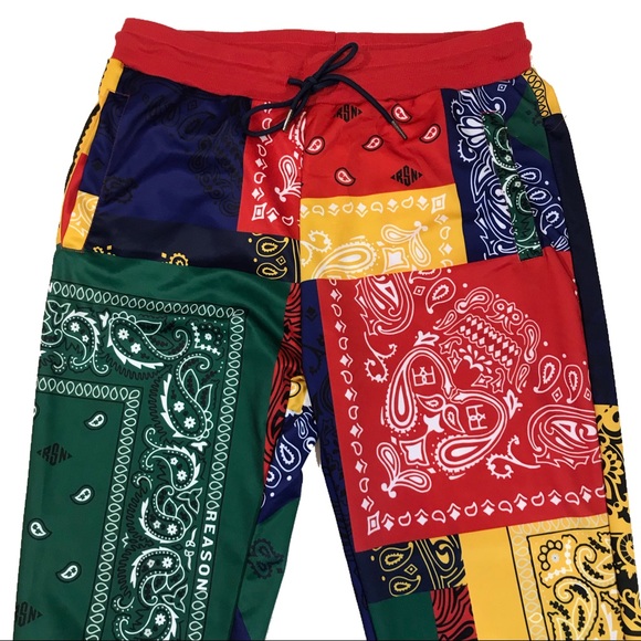 Men’s “Colorful Bandana” Track Pants. Size S, M, L, and XL. - Picture 4 of 6